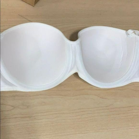 Lilyette Womens Strapless‎ Convertible Bra 40C White Seamless Lightly Lined Full - Picture 8 of 12